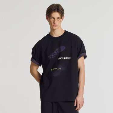 UNI 트랙스터 반팔티 (SEMI OVER FIT) NBNEG31703 BK