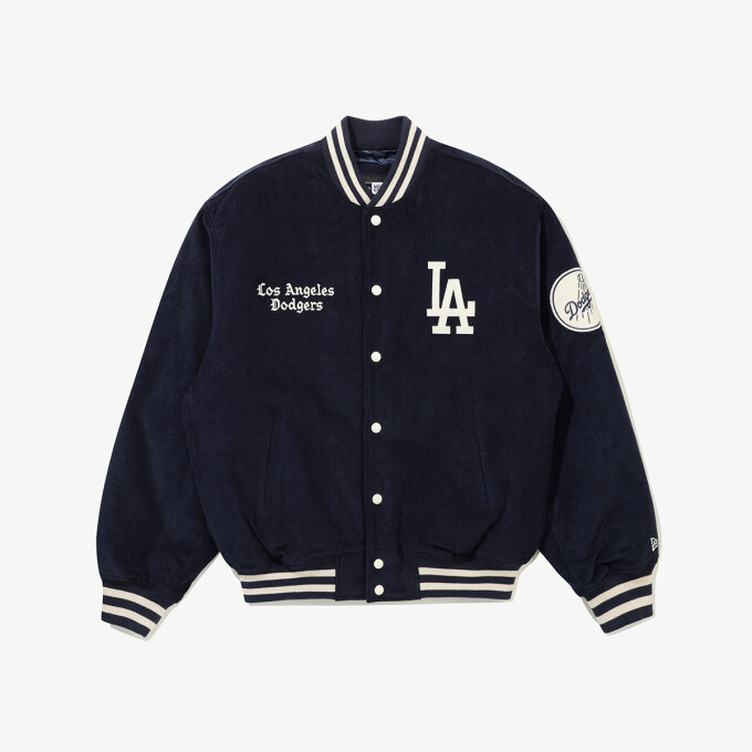 MLB LA 다저스 코듀로이 스타디움 재킷 네이비 (15358007)