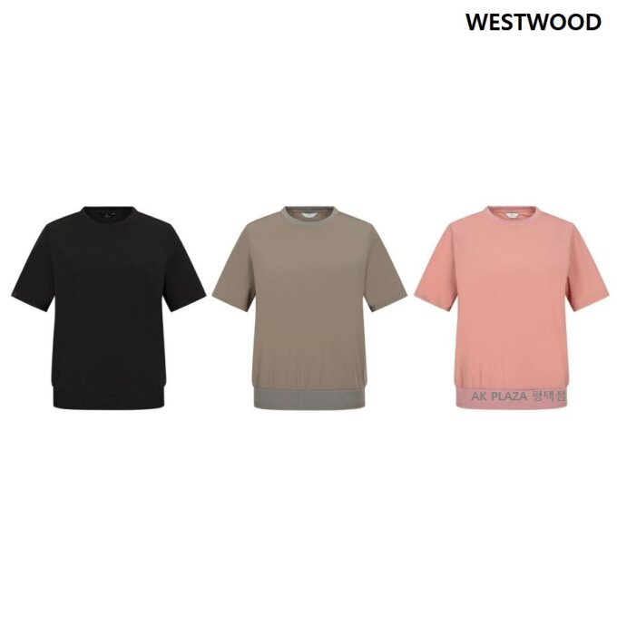 여성 릴렉스 셋업 라운드 티셔츠 (3컬러) WP2WCST732