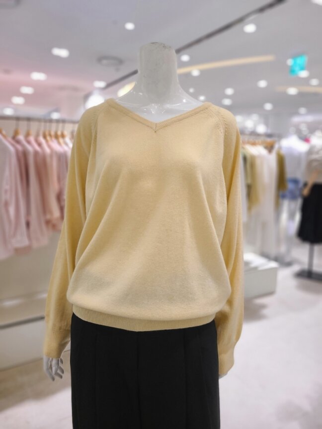 브이넥 박시 니트 (KSA5ZW32)