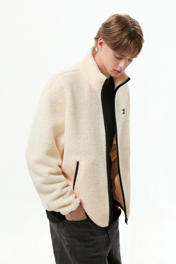 공용 릴렉스 핏 배지 집업 테디 재킷 T32G7TJC54TMT1AEF
