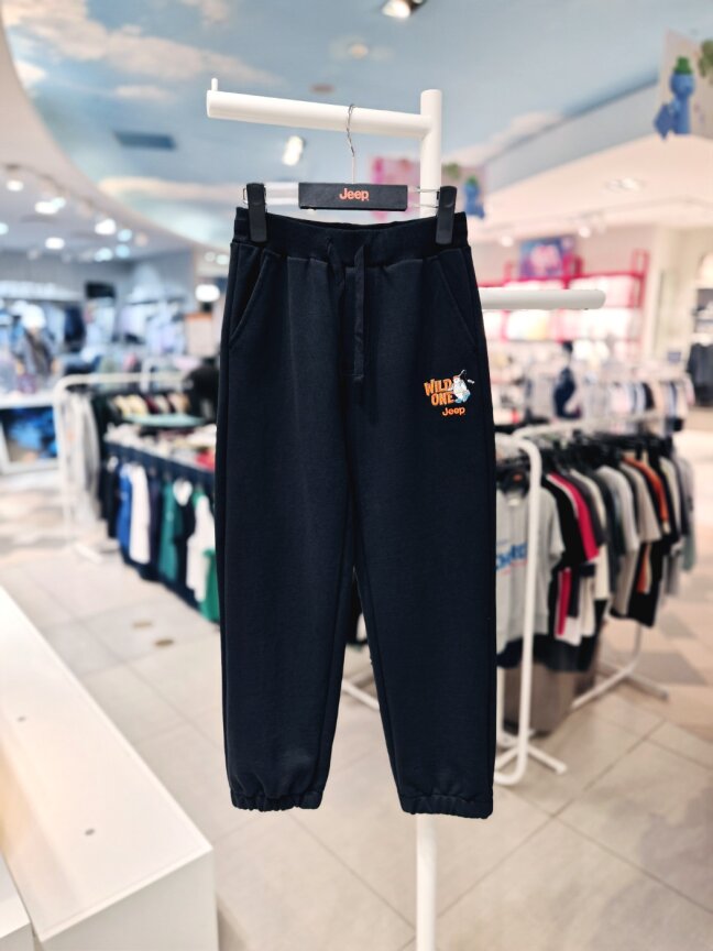 낚시곰 자수 조거팬츠 KR4TPU855 BK