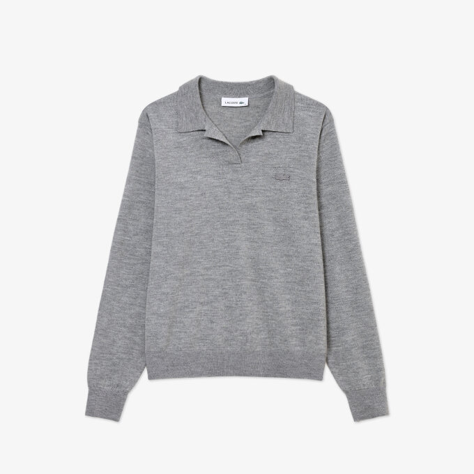 26F/W 라코스테 여성 오픈카라 폴로 스웨터 AF307E-56N CCA
