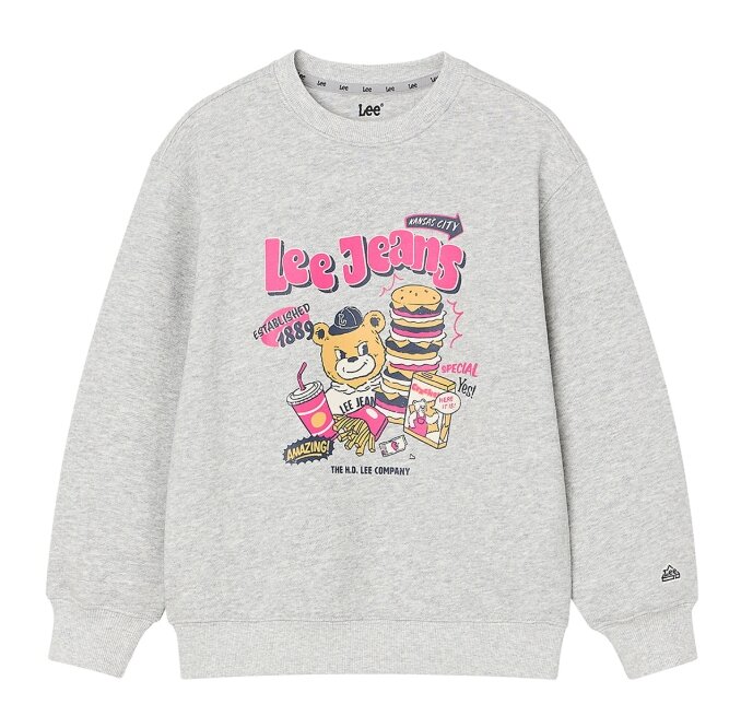 키즈 베어LEE 그래픽 맨투맨(LK2601CR14)MG
