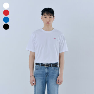 남여공용_GUESS 미니 로고 반팔 티셔츠 (MQ2K9431)