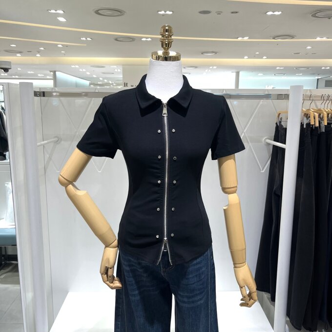 스터드 카라넥 슬림 가디건 621830