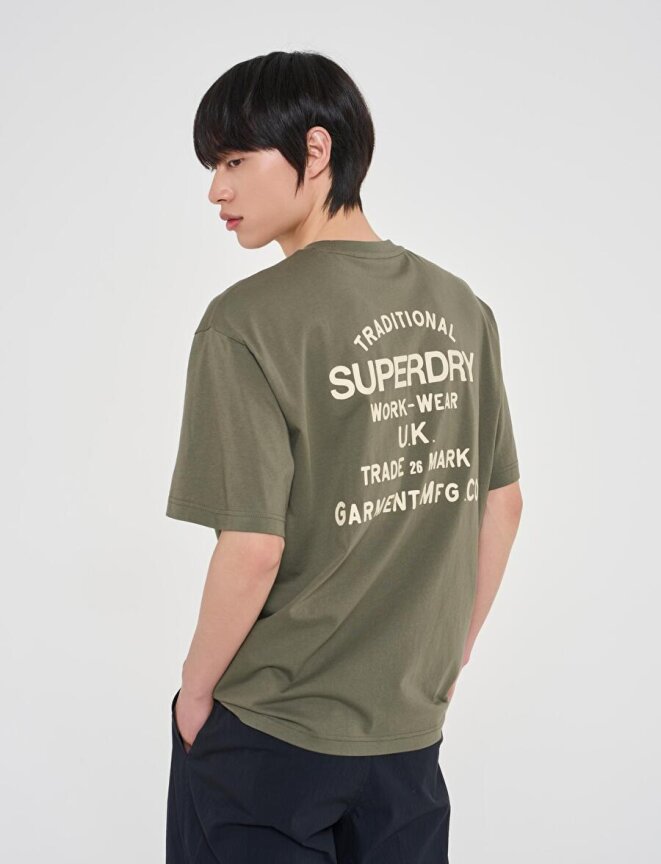 워크 라벨 그래픽 티셔츠