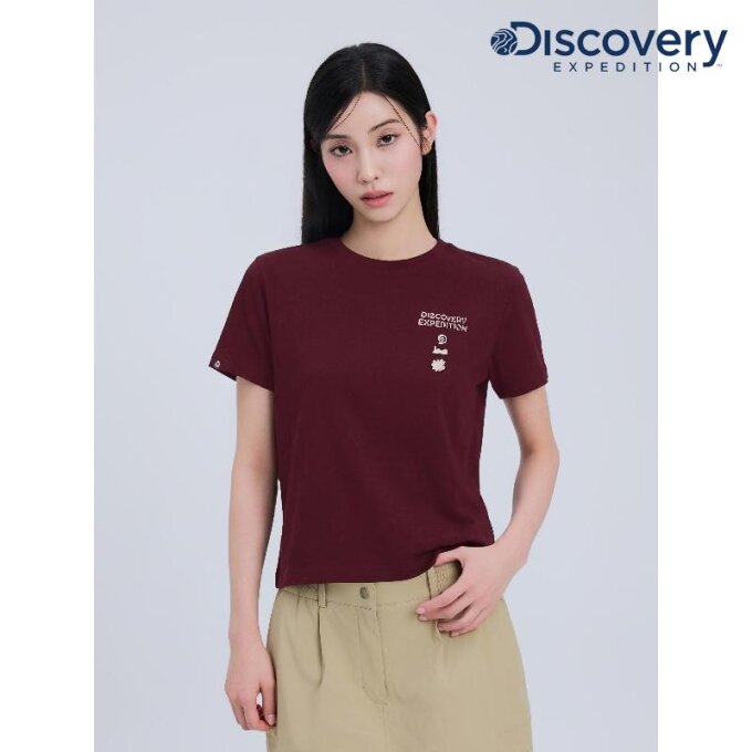디스커버리 여성 프레시벤트 네이처 크롭 반팔티셔츠 (DWRS9K063)