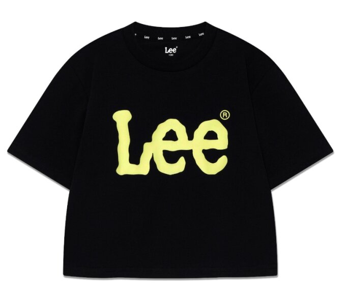 키즈 빅 트위치 루즈핏 크롭 반팔티(LK2502ST70)BK