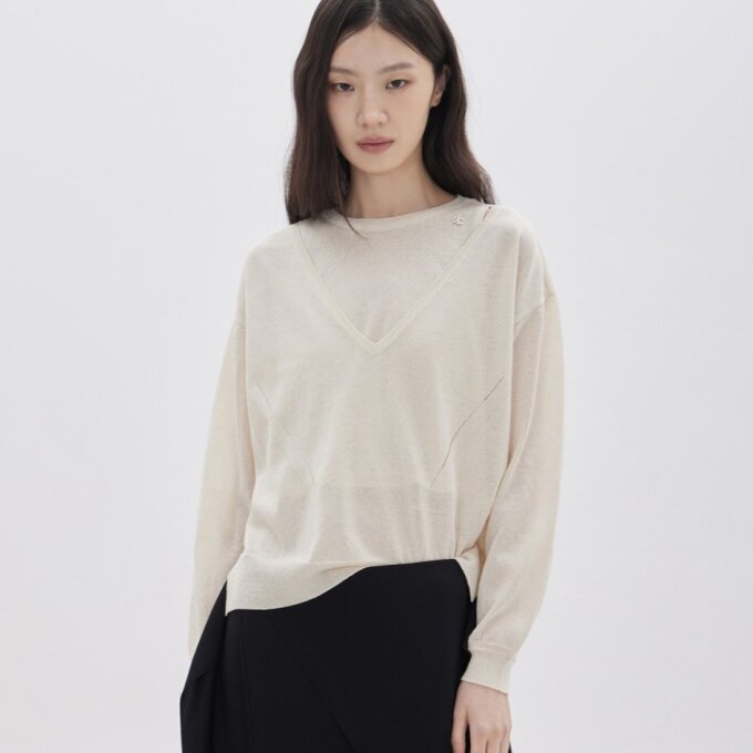 홀터 레이어드 투웨이 풀오버