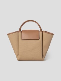 Less Bag_1 캔버스 미디엄 토트백 - 브릭 BE63D3M88C