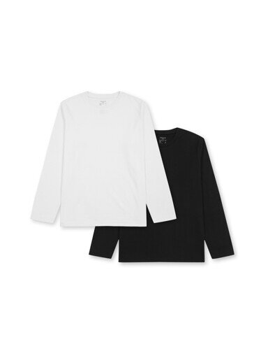 PKG5TS3820 남아 여아 공용 2PACK 기본 긴팔티 순면 티셔츠 아동 이너웨어
