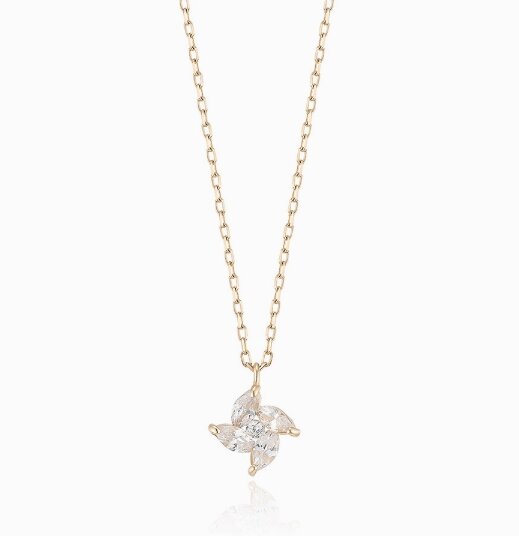 인비저블 플라워 14k 목걸이 LNN23008G