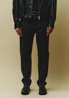 흑청 컷팅 테이퍼드 데님팬츠 PJTH5NKT545