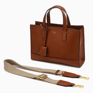 브라운 로고배색  토트백 S HJBA3F890W3