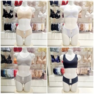 프리컷 무봉제 노와이어브라 팬티세트 BR1841ABP1841A