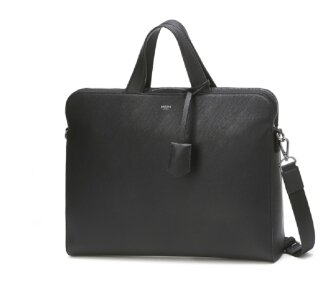 [선물추천]블랙 로고배색 가죽 서류가방(HJBA5E412BK)