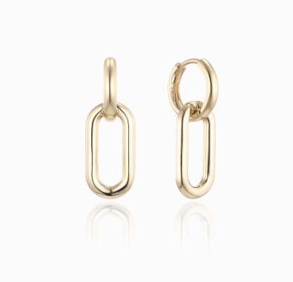 모던브리티쉬 링크드롭원터치 14k 귀걸이 LOSM3095G