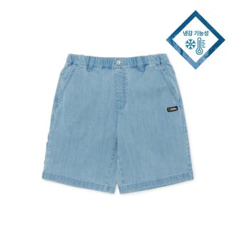 K252UHP030 5부 데님 반바지 LBLUE