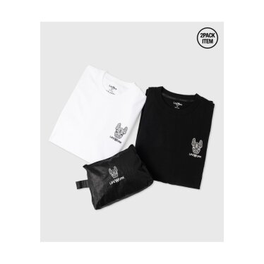 남여공용  2PACK 베이직 반팔 티셔츠(LW255TS901)