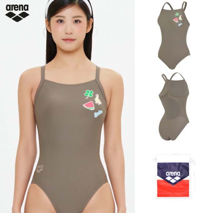 여성) 스티커 원피스 드롭백 A5BL1LO12BRW