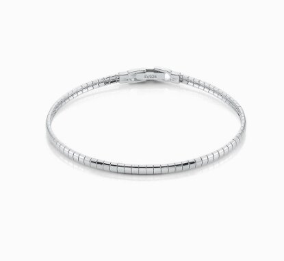 주문제작 2.5mm 실버 스네이크 체인 팔찌 17cm LLBS24207S
