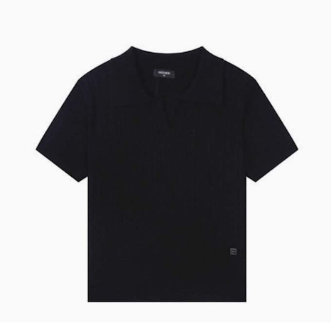 여성 케이블 오픈 카라 니트 풀오버(B252KT812P)