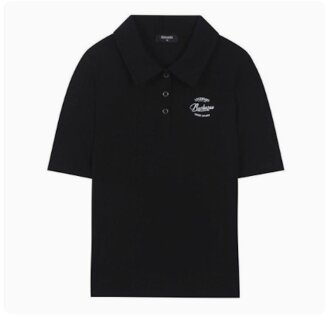 여성 골지 카라 반팔 티셔츠(B252TS515P)-GR