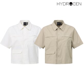 여성 우븐 반팔 셔츠 H21E2TF222