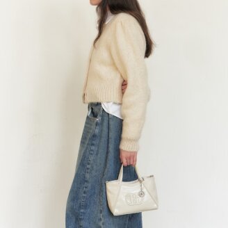 아이보리 로고 미니 토트백 HIWA5F551IV