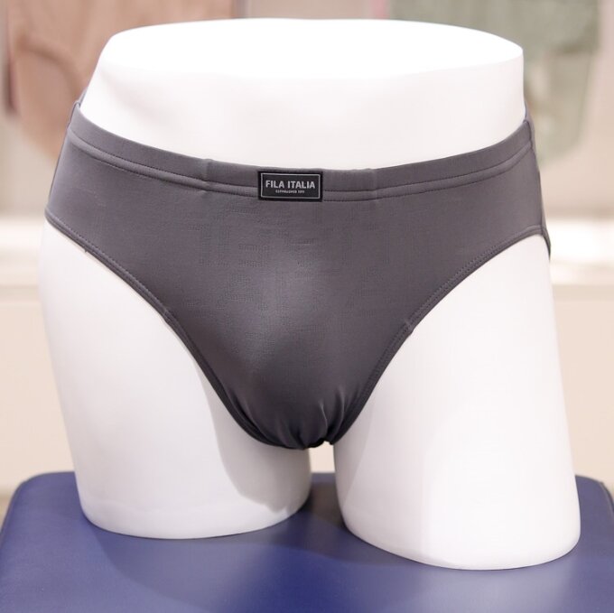 FI4BFG1608M(CGY) 나일론 스판 로고 남성 삼각팬티