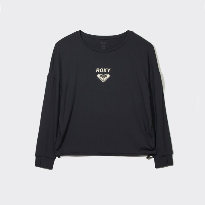 록시 UPF50+ 루즈 긴팔 래쉬가드 RF21RS069_BLK