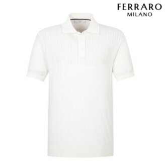 세로 스트라이프 조직 티에리 스웨터 아이보리 AM0FTSY