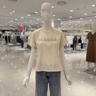 레이스 프린트 티셔츠