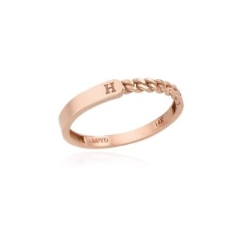 반꼬임 이니셜 14K/18K 반지 LRS19049G