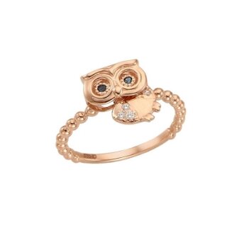 볼드 부엉이 14K/18K 반지 LRS19028G