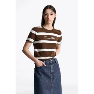 스크립트 스트라이프 티셔츠 (T22F6TTO030WT104P)