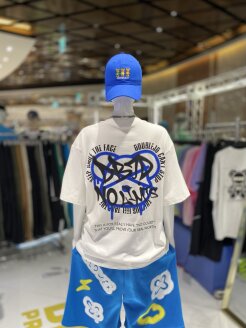 [남녀공용]뒷면 락카곰돌 반팔티셔츠 2치수 2색상