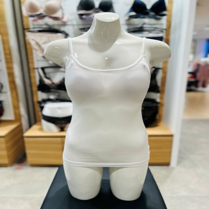편안한 캡내장 나시 면스판 브라탑 아이보리 XXWRA043