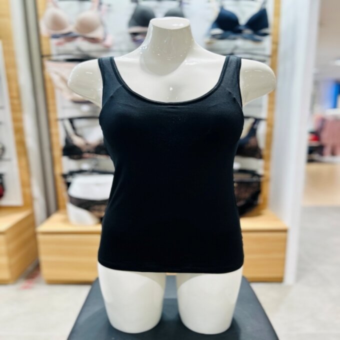 편안한 캡내장 런닝 면스판 브라탑 블랙 XXWRA044