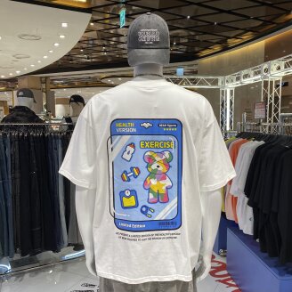 [남녀공용]뒷면 헬스베어 반팔티셔츠 JGZZ105222