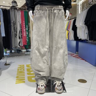 [남녀공용]빈티지 워싱 벌룬 와이드 팬츠 2치수 2색상