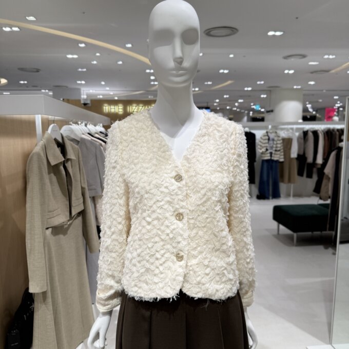 V넥 레이스 자켓