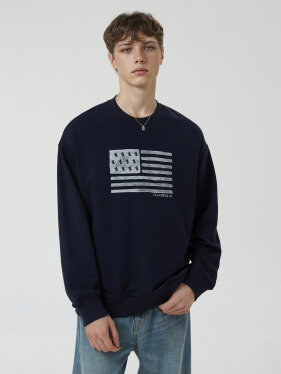 공용 American Flag Sweatshirt(Brushed) WHMWF4T91U