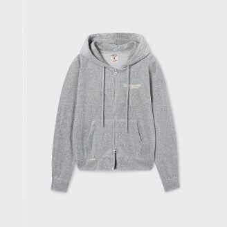 Velour Embroidery Hood Zip-up / WHMZF4V21F*
