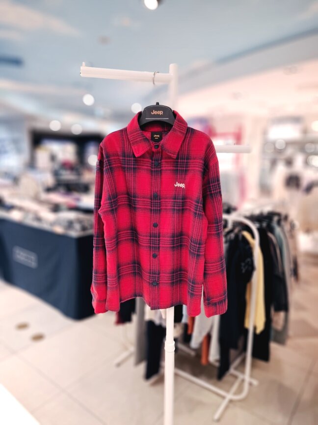 곰와펜 체크셔츠 KQ4SHU115 RD