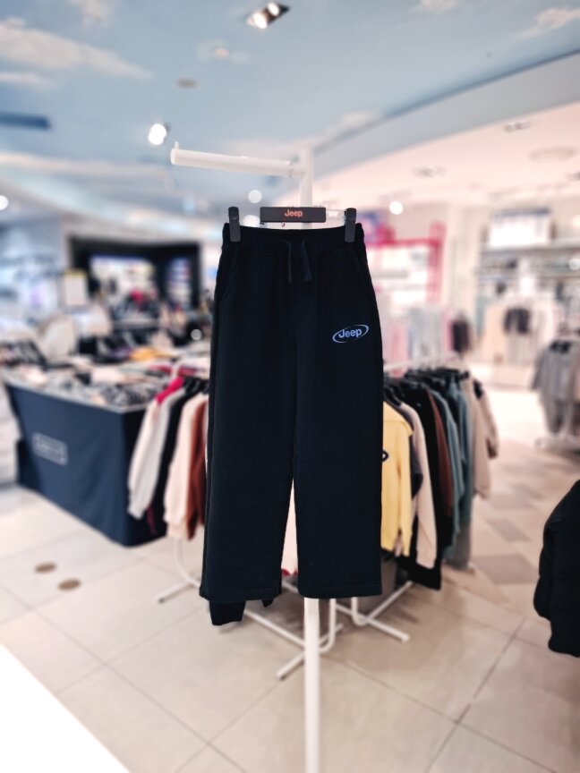 타원지프 스트레이트 팬츠 KP4TPU989-BK