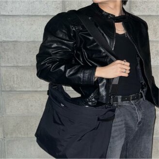 [26SS][HATCH-BAG] 블랙 나일론 토트백 / HJBA6E330BK