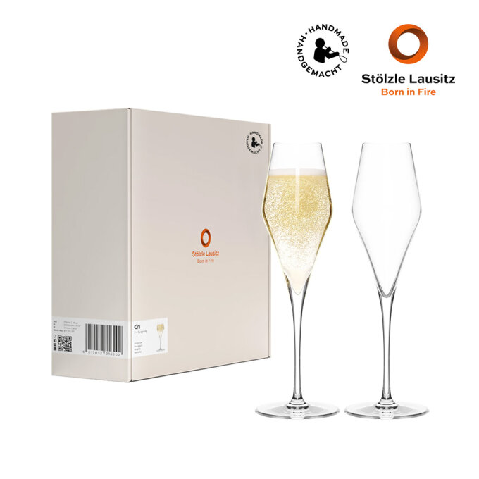 Q1 핸드메이드 샴페인잔 (300ml) 2p
