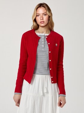 Steve High Gauge Cotton Cable Cardigan/WHCKG2325F
